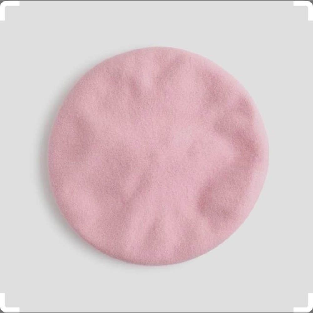 J. Crew Italian wool beret pink